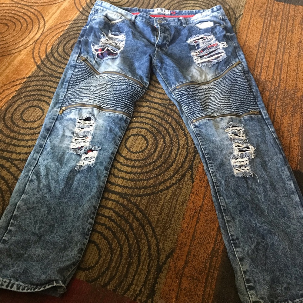 Moto Biker Jeans